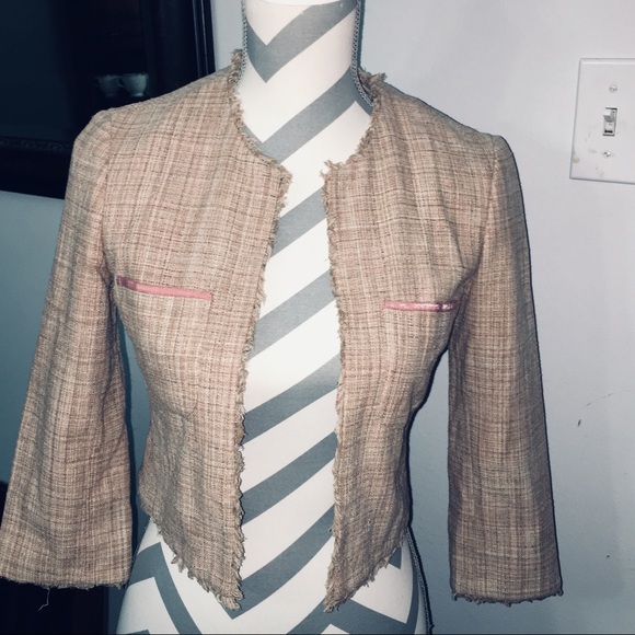 BCBGMaxAzria Jackets & Blazers - BCBGMaxazria Silk Tweed Style Blazer